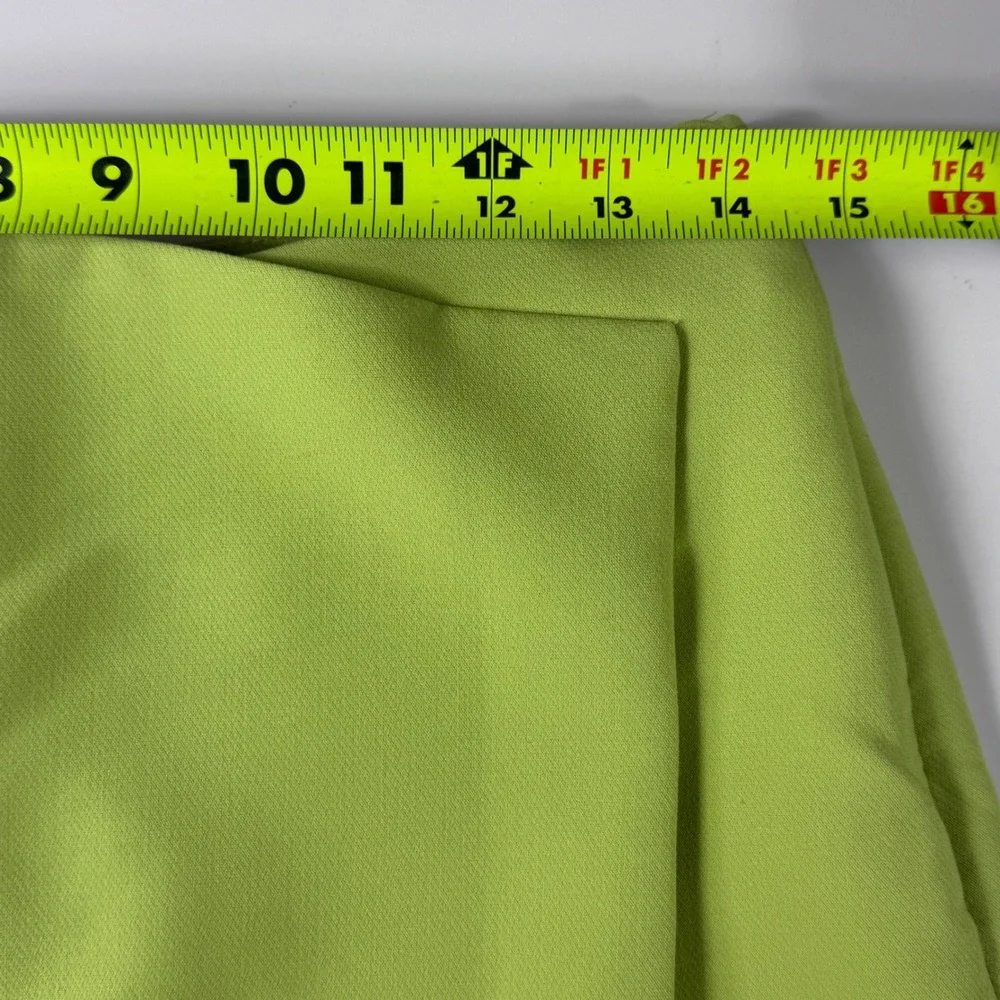 ZARA Skort Women Medium Green Mini Skirt Shorts Chic Minimalist Streetwear - Picture 6 of 9